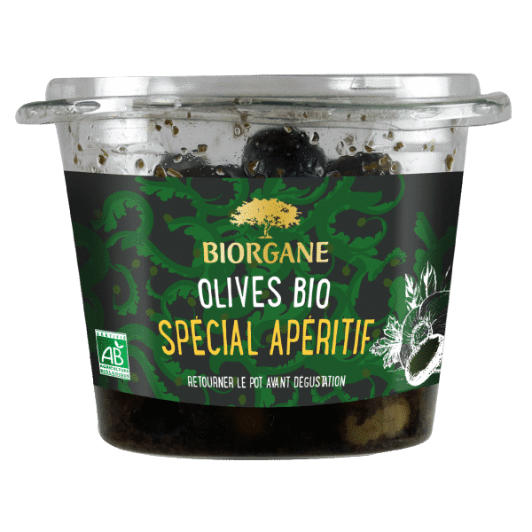 Olives entières bio spécial apéritif Biorgane